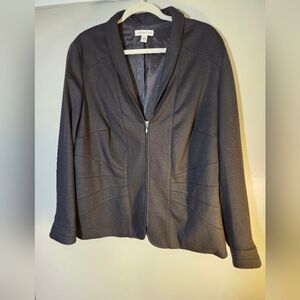 Coldwater Creek zip black jacket sz 18W